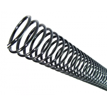 Espiral para encadernação 23 mm p/140 Fls. Plástico-Preto. Pct com 60 und. Importado - 3