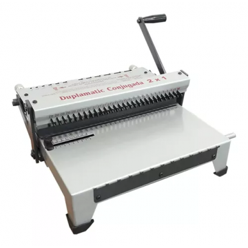 Perfuradora e Encadernadora Duplamatic Conjugado- Passo: 2x1 - Quadrado. Importado - 1