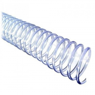 Espiral para Encadernaçã. Plástico-Transparente 7mm para 25 Folhas. Pct com 100 unidades. Nacional - 1