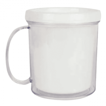 Caneca Rosqueável Branca acrilica Para Lembrancinha. Importado - 1