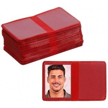 Carteirinha Para Fotos 3x4 100 Unidades -Vermelha. Importado - 1