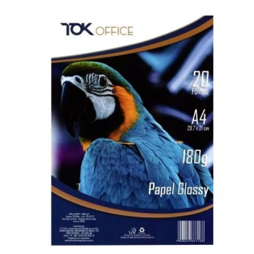 Papel Fotográfico Tok office 180 gr pct com 20 Folhas. Nacional - 1