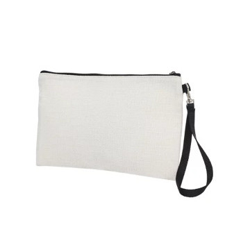 Necessaire Poliéster Para Sublimação Com Zíper Bege 15x24cm Importado - 1