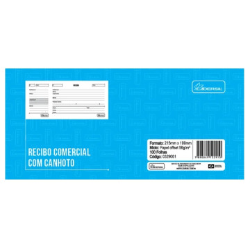 Recibo Comercial com canhoto 50 Folhas  - 1