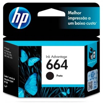 Cartucho HP nº 664 preto 2ml. HP - 1