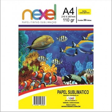 Papel Sublimático A4 110G com 50 folhas.-Nexel. Importado - 1