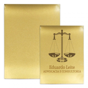 Placa de Alumínio para Sublimação/dourada 20X30 cm - 1 und. Importado - 1