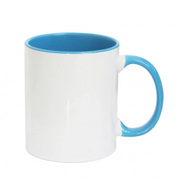 Caneca com Alça e Interior azul claro. Importado - 1