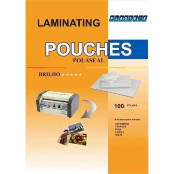 Plástico para Plastificação Tamanho A4 0,5 com 100 und. Importado - 2